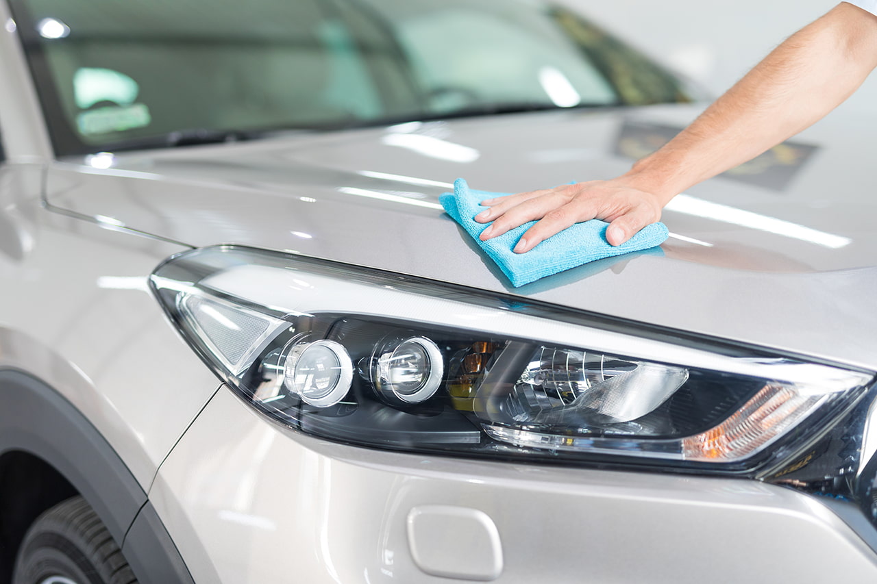 ガラスコーティングされた車